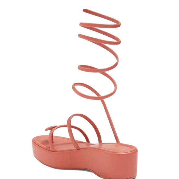 $498 Cult Gaia Alba Jasper Leather Gladiator Platform Wedge Sandals Pumps 36 NEW - Picture 3 of 10